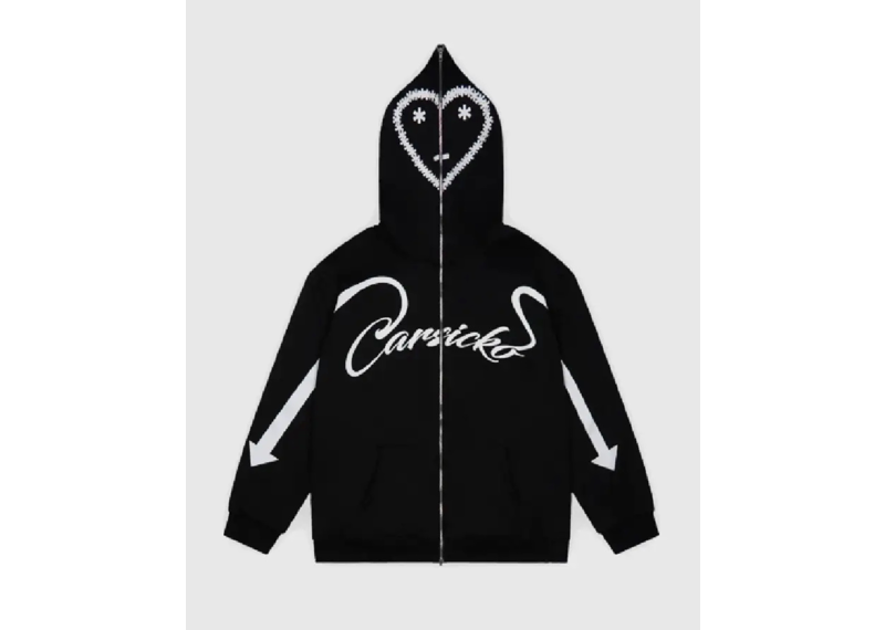 Carsicko Love Spread Full Zip Hoodie - BLACK