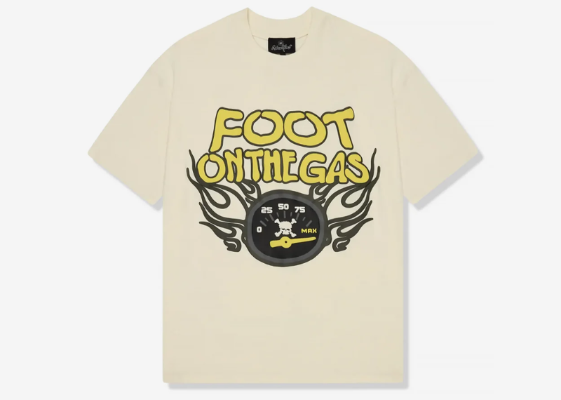 Broken Planet Foot On The Gas Vanilla White T Shirt