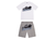 Trapstar Shooters Chenille Short Set - White/Light Blue