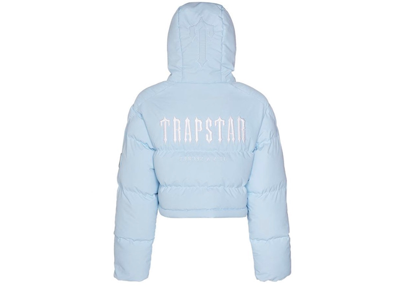 Trapstar Womens Decoded 2.0 Hooded Puffer - Ice Blue