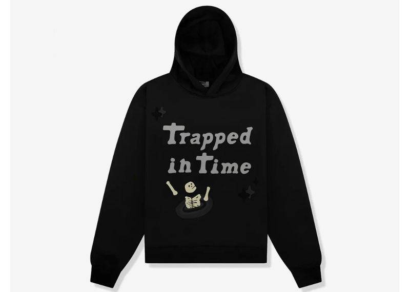 Broken Planet Trapped In Time Soot Black Hoodie