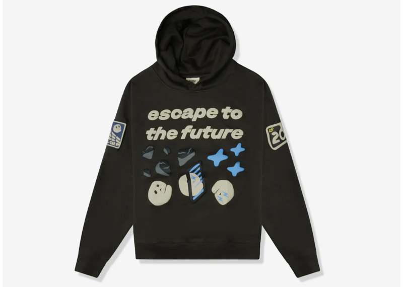 Broken Planet Escape To The Future Soot Black Hoodie