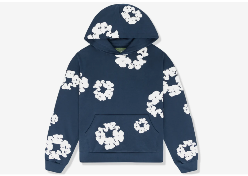 Denim Tears The Cotton Wreath Navy Hoodie