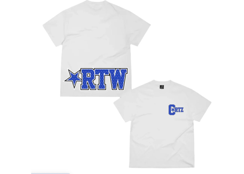 Corteiz Star Mesh Tee White/Blue