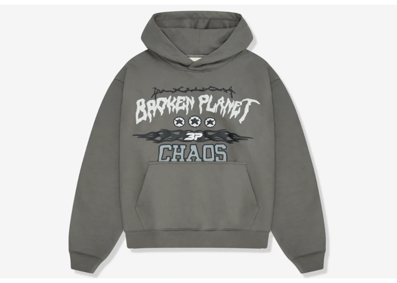 Broken Planet Chaos Gunmetal Grey Hoodie