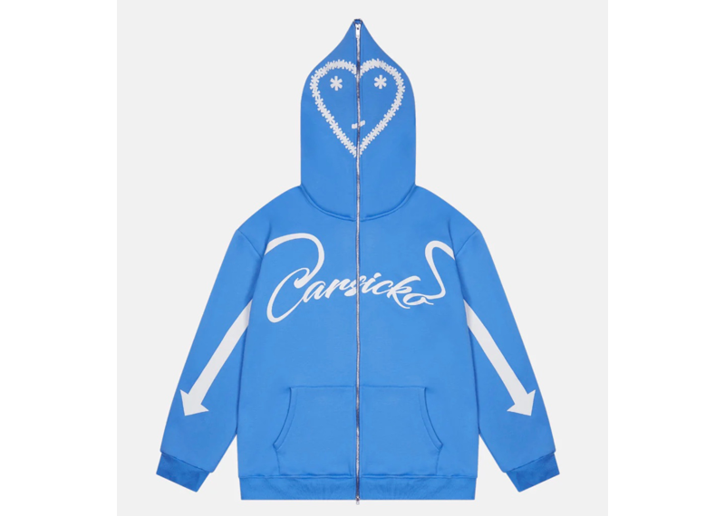 Carsicko Love Spread Zip Up Hoodie - University Blue