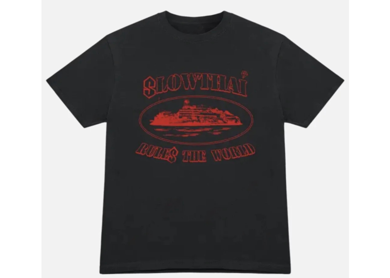 Slowthai x Corteiz Rules The World Tee Black