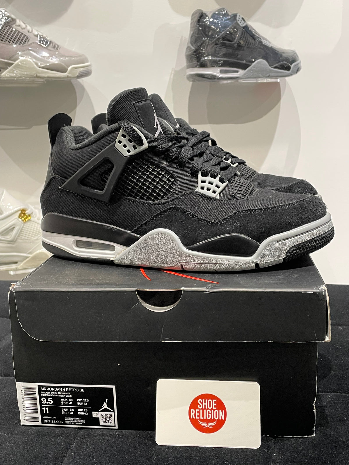 AIR JORDAN 4 RETRO SE &#39;BLACK CANVAS&#39;