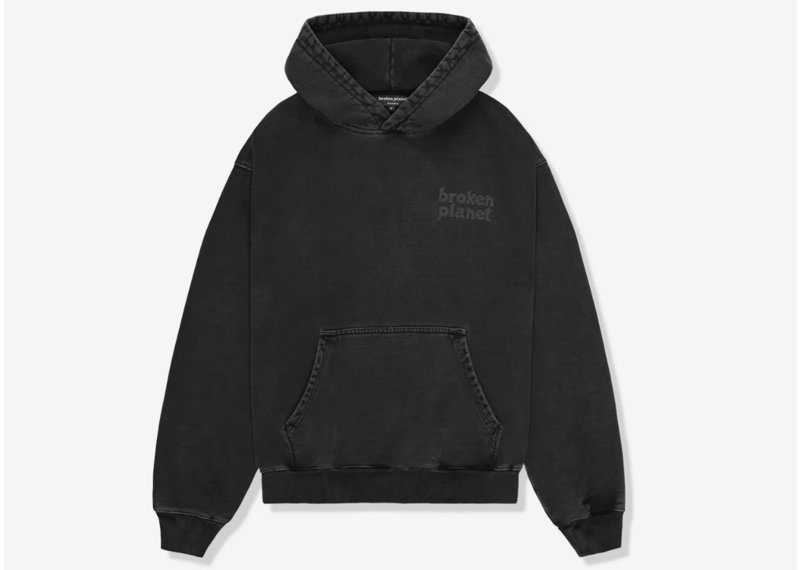 Broken Planet Basics Washed Midnight Black Hoodie