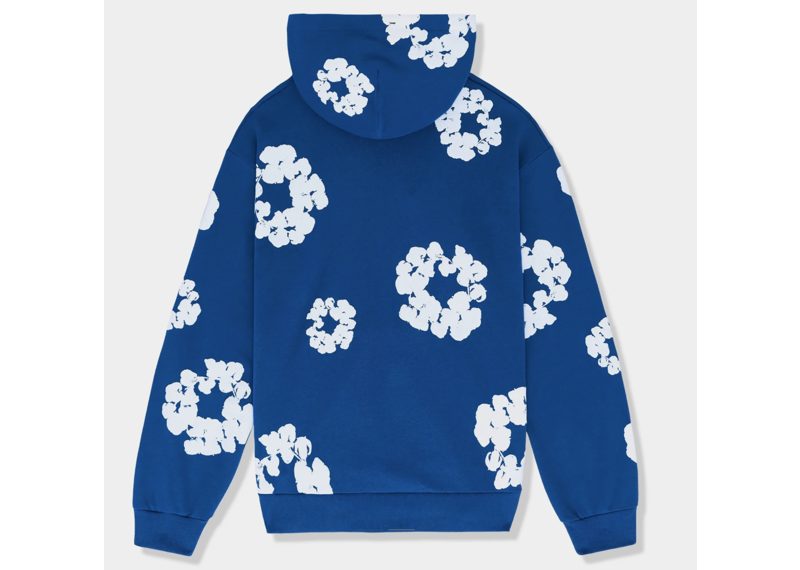 Denim Tears The Cotton Wreath Royal Blue Hoodie