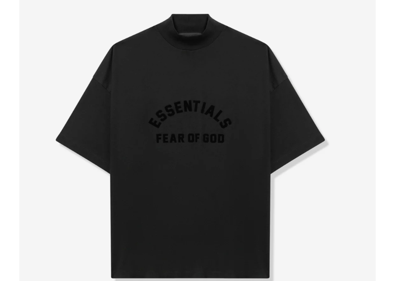 Fear of God Essentials Arch Logo Jet Black T Shirt (SS23)